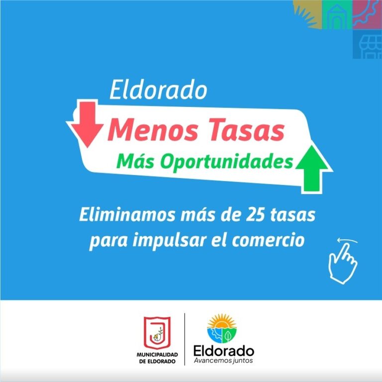 Eldorado: sigue vigente el programa que impulsa al comercio con la eliminación de más de 25 tasas municipales