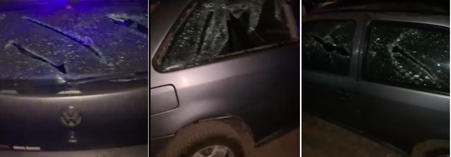 Encapuchados violentaron un auto en el kilómetro 4 de Eldorado