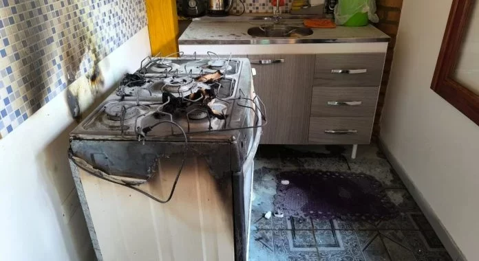 Internaron a un hombre que sufrió quemaduras