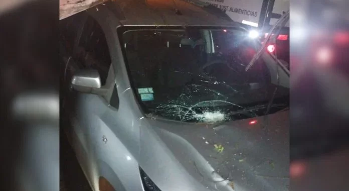 camión derribó un poste de luz y dejó sin energía a un barrio de Puerto Iguazú