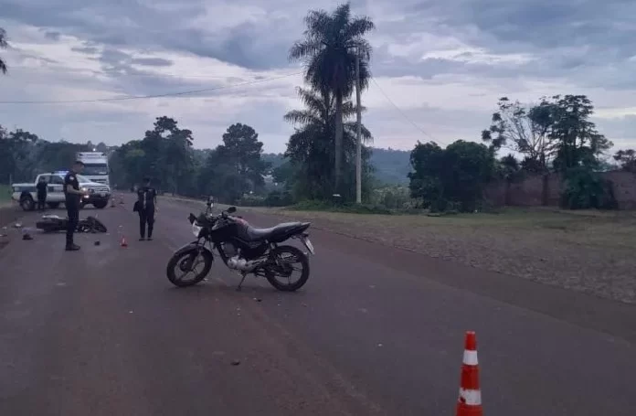 Choque fatal entre motocicletas