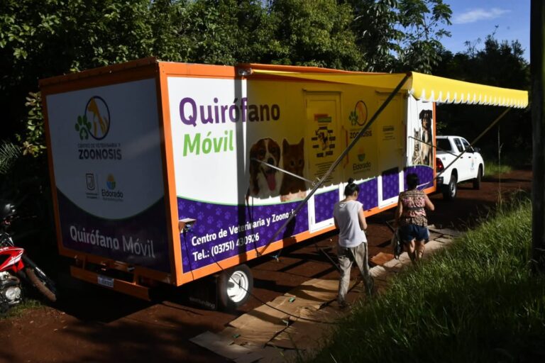RealizarEl Quirófano Veterinario Móvil llega este martes con servicios gratuitos al Parque Schwelm de Eldoradoán dos operativos veterinarios gratuitos en los barrios Engwald y Autódromo de Eldorado