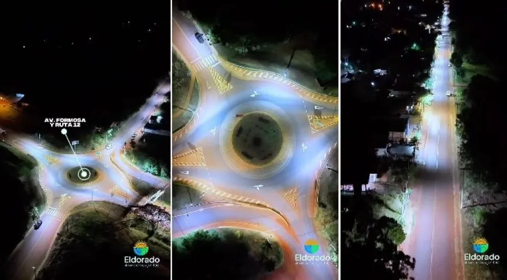 Eldorado avanza con la iluminación del acceso Norte de la ciudad