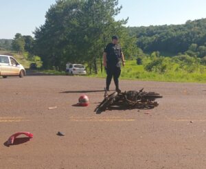 Murió un hombre en un choque de dos motocicletas en 9 de Julio