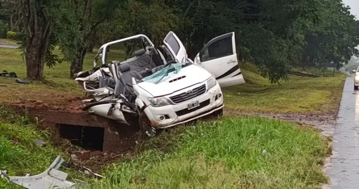 Trágico accidente deja un muerto y cinco heridos en la Ruta 14