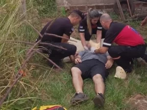 Hombre sufrió una caída desde el techo de su vivienda en Oberá