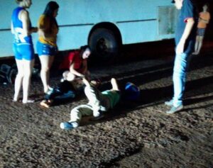 Motociclista chocó contra un colectivo estacionado en Eldorado