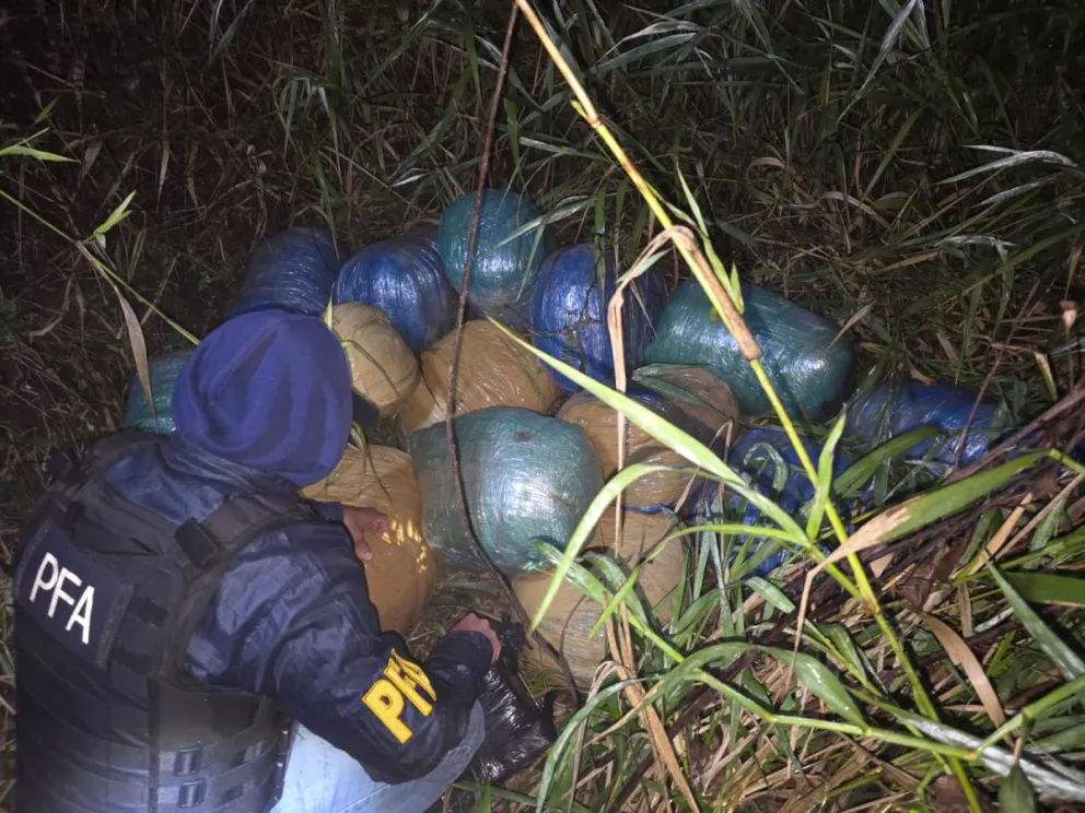 Abandonaron más de 250 kilos de marihuana en Puerto Esperanza