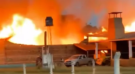 Un voraz incendio en un secadero de yerba mate dejó pérdidas millonarias en Misiones