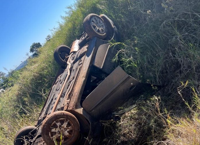 Un auto despistó sobre la Ruta Provincial 17