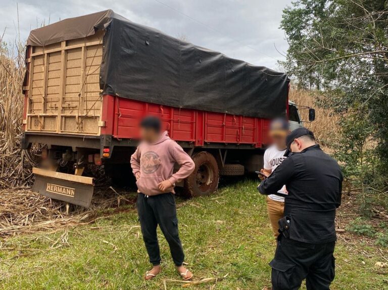 Despistó un camión en la Ruta Provincial 7 tras un aparente desperfecto mecánico