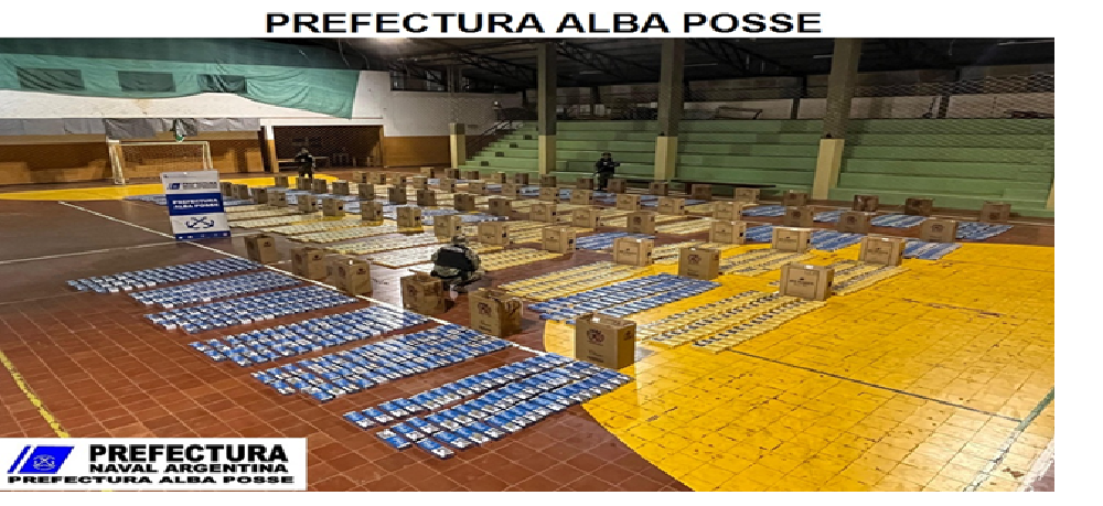 Prefectura incautó más de 3.300 cartones de cigarrillos ilegales en Misiones