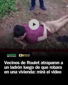Vecinos de Roulet atraparon a un ladrón