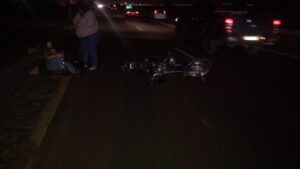 Una joven de 19 años resultó herida tras despistar con su motocicleta