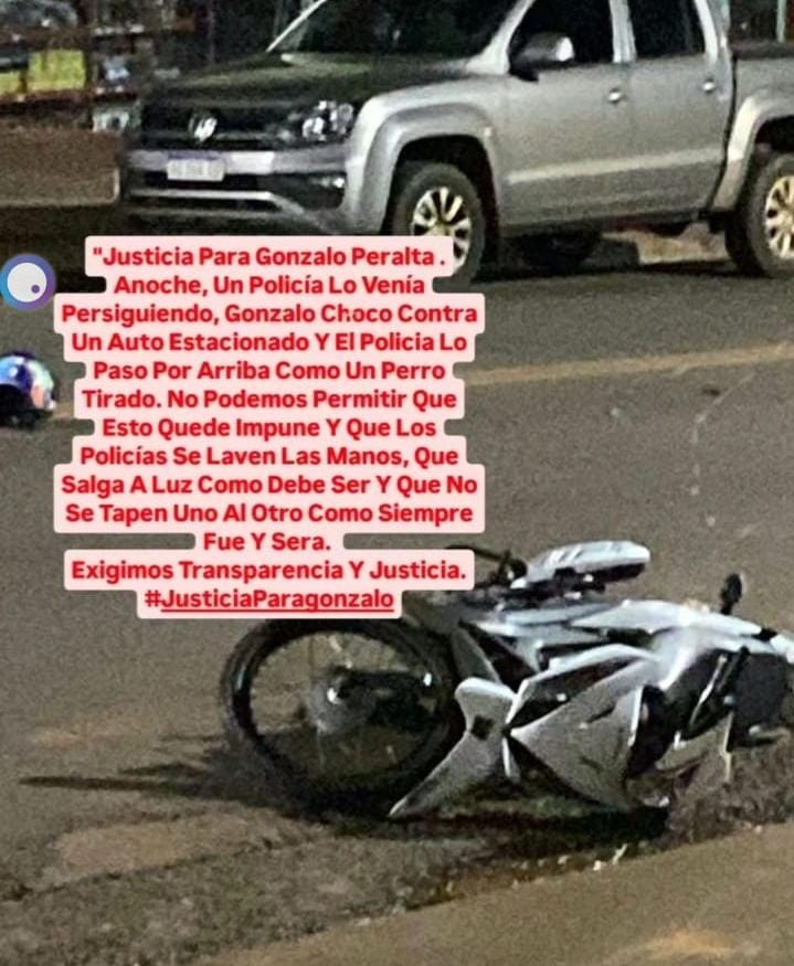 Versiones cruzadas y pedido de justicia por la muerte de un joven motociclista en Eldorado