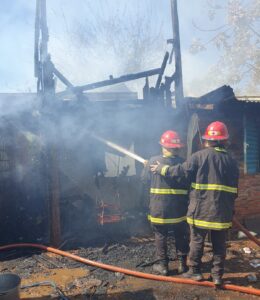 Un cortocircuito provocó el incendio de una vivienda