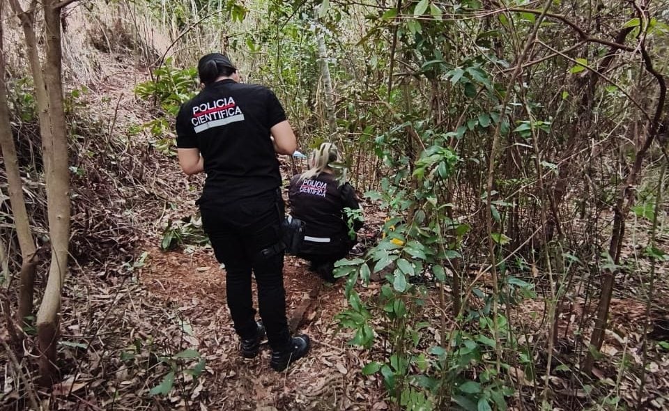 restos humanos calcinados en una zona de monte
