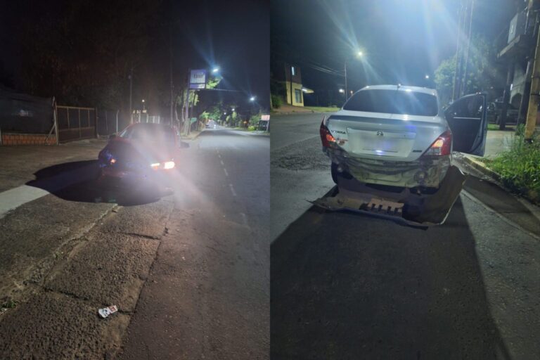 Colisión entre dos autos ocasionó solo daños materiales