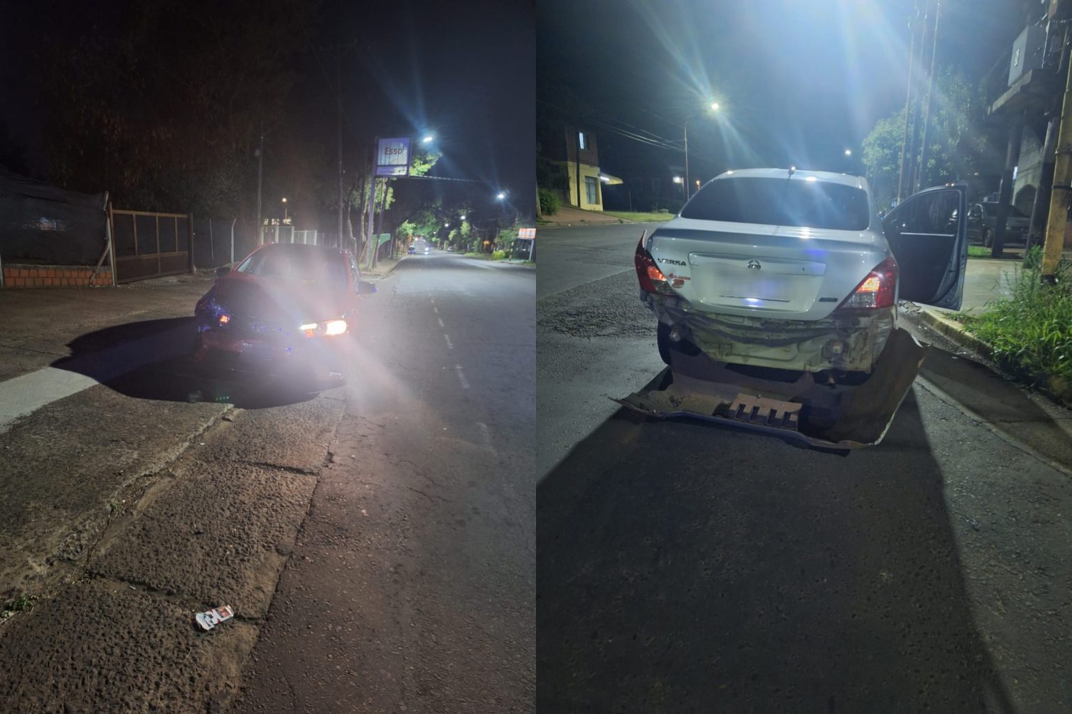 Colisión entre dos autos ocasionó solo daños materiales