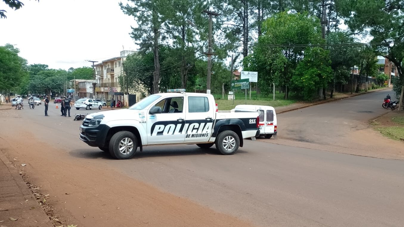 Motociclista resultó herido en un accidente en el kilómetro 3 de Eldorado