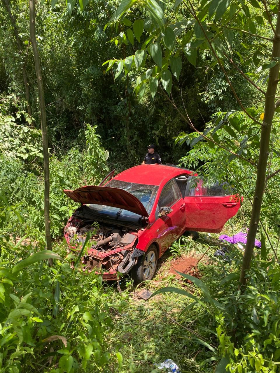 Despiste en la Ruta 12 dejó dos heridos y movilizó un fuerte operativo