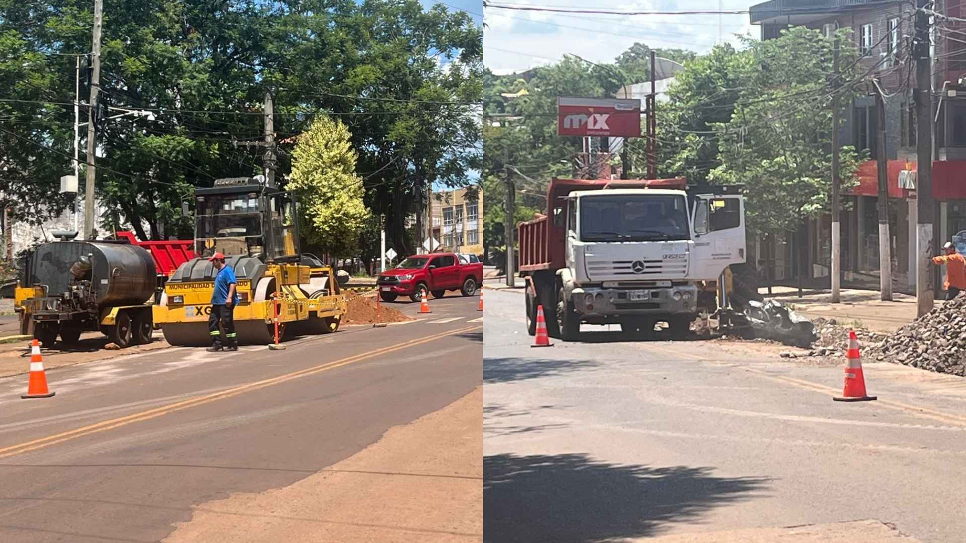 Avanza el plan de bacheo en la avenida San Martín km 9