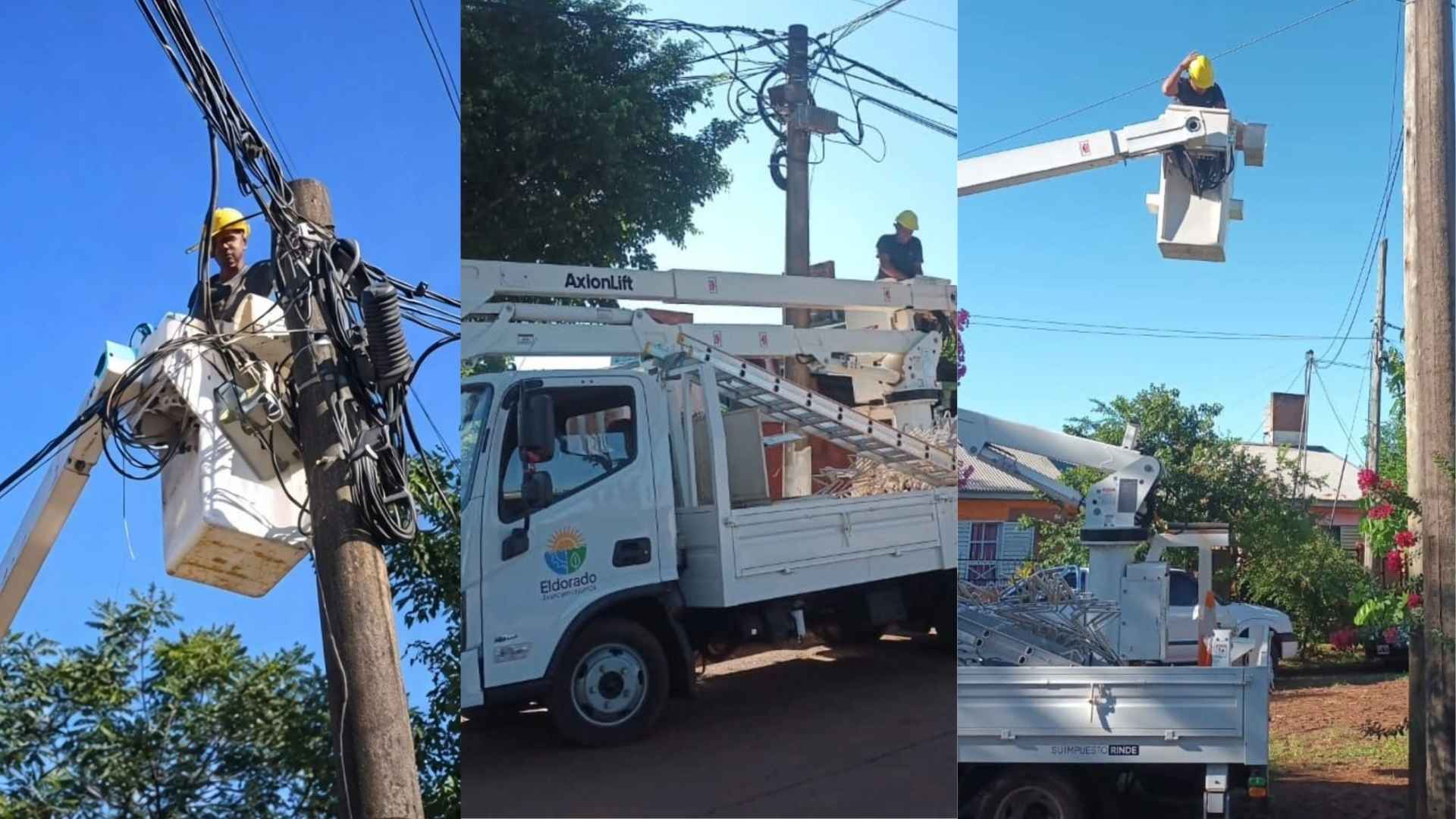 Avanza la mejora del alumbrado público en el barrio Los Lapachos