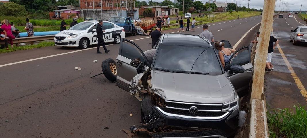 Choque múltiple en el Acceso Sur de Posadas