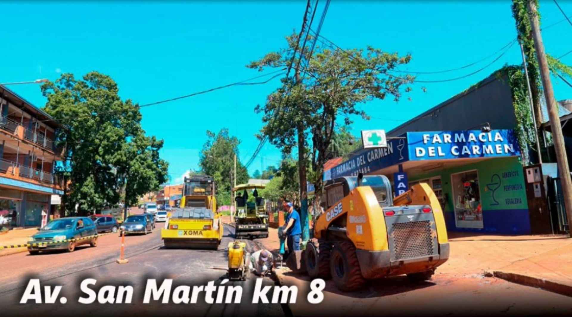 Continúan los trabajos de bacheo sobre la avenida San Martín