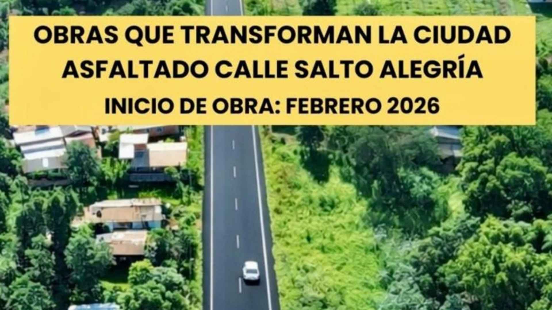 Eldorado asfaltará la calle Salto Alegría