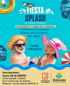 Fiesta Splash para adultos mayores en Eldorado