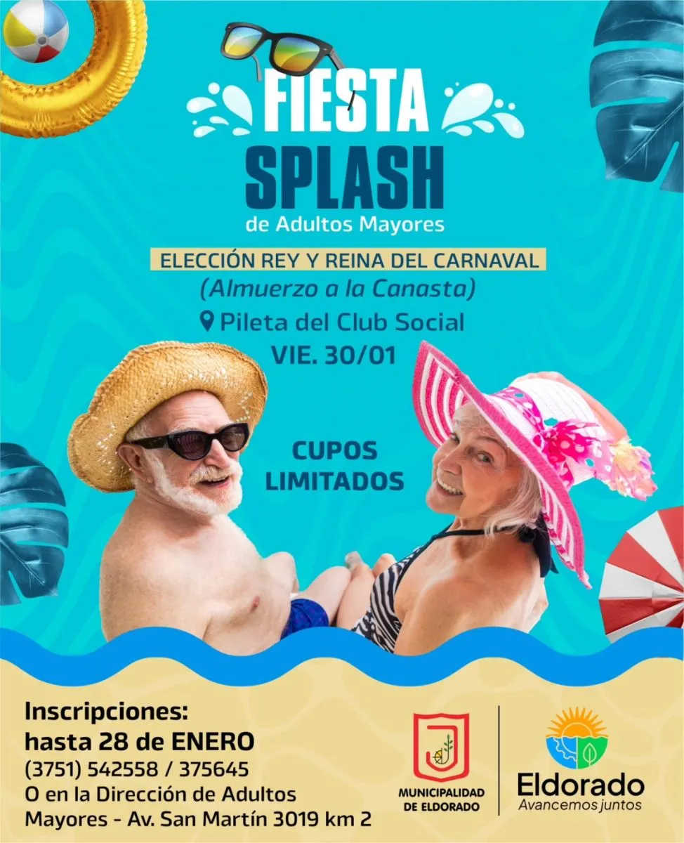 Fiesta Splash para adultos mayores en Eldorado