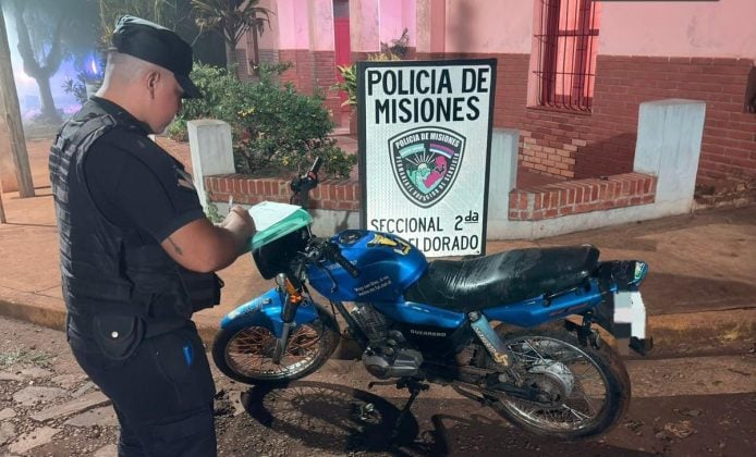 Recuperaron una moto robada tras un operativo en Eldorado