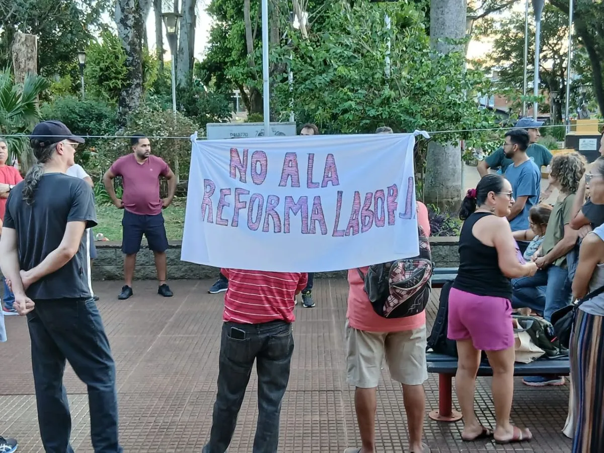 marcha en Eldorado contra la reforma laboral este miércoles