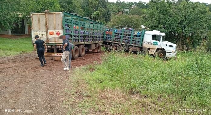 Camión que transportaba gas despistó y chocó contra un poste de luz