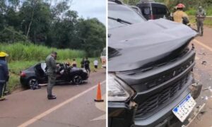 Choque frontal cerca de la Aduana argentina en Puerto Iguazú