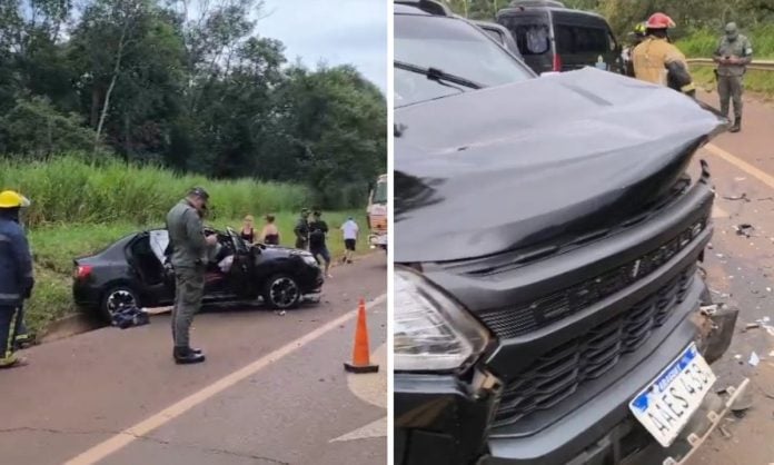 Choque frontal cerca de la Aduana argentina en Puerto Iguazú