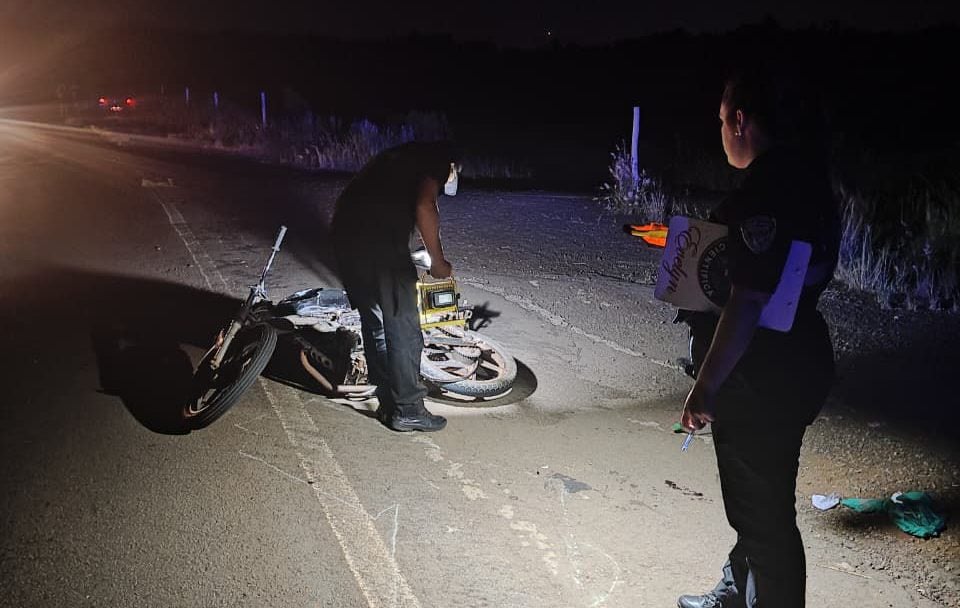 Choque frontal entre motos en la Ruta 103