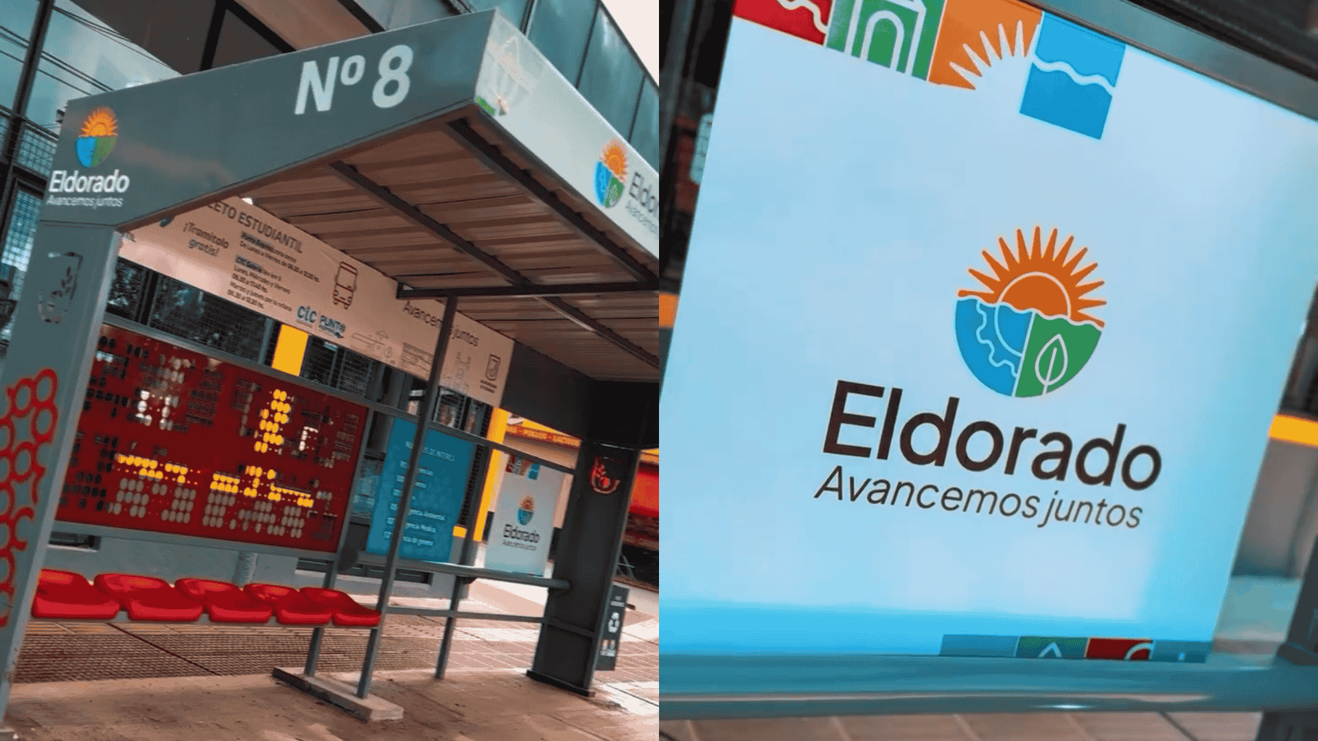 Eldorado renueva sus refugios peatonales y mejora la infraestructura urbana