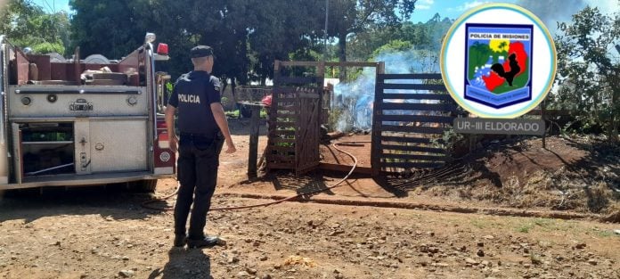 Incendio consumió una vivienda en 9 de Julio y una niña resultó lesionada