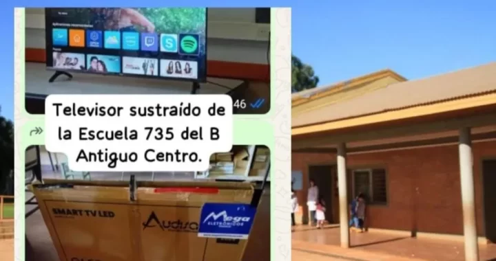 Indignación en una escuela de Eldorado por el robo de un televisor