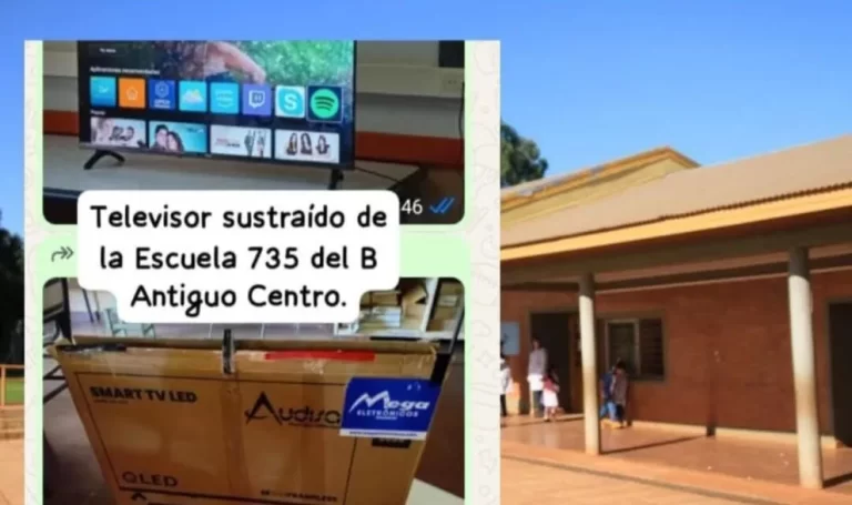 Indignación en una escuela de Eldorado por el robo de un televisor