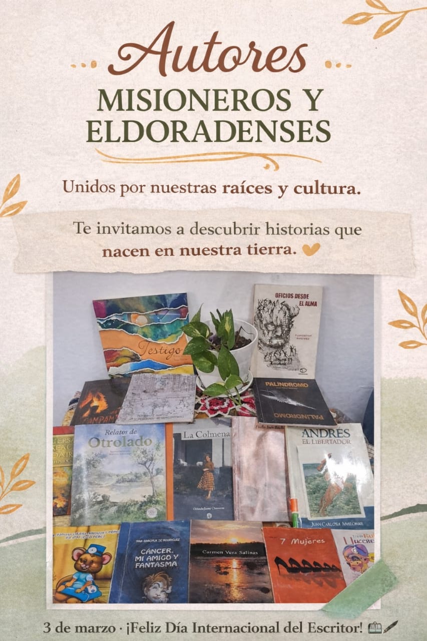 La Biblioteca Municipal de Eldorado invita a celebrar el Día Internacional del Escritor