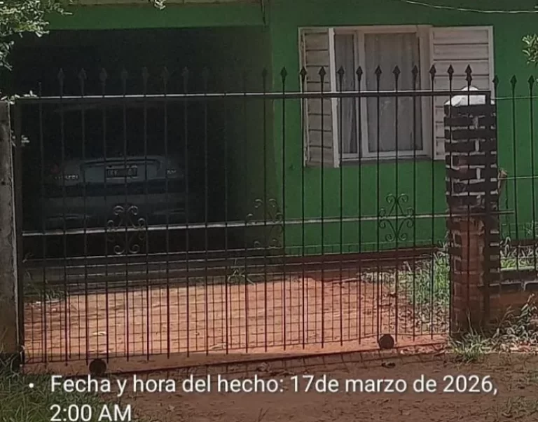 Robaron el portón de una vivienda en plena madrugada y bajo la lluvia en Eldorado