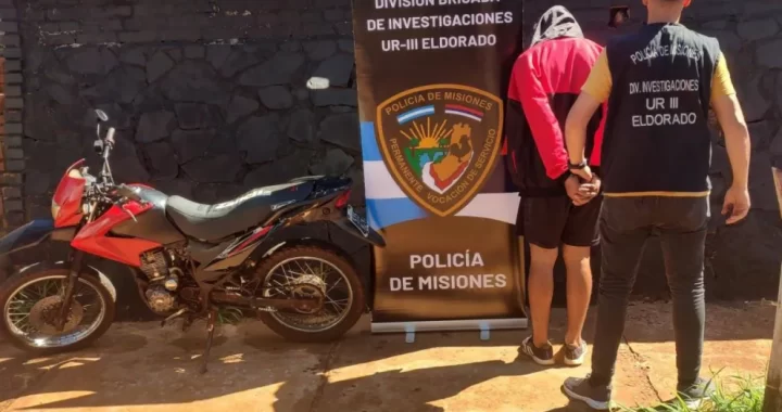 Detienen a un joven en Eldorado tras intentar evadir un control con una moto adulterada