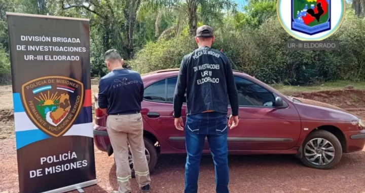 Eldorado hombre con un auto robado pescaba en el Puente Banana