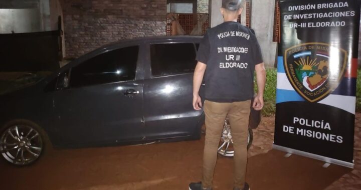Recuperan en Eldorado un auto robado en Buenos Aires