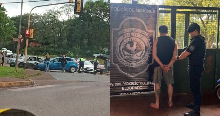 Un automovilista conducía borracho chocó e intentó huir corriendo Eldorado