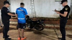 Un joven fue detenido al conducir una moto robada en Eldorado