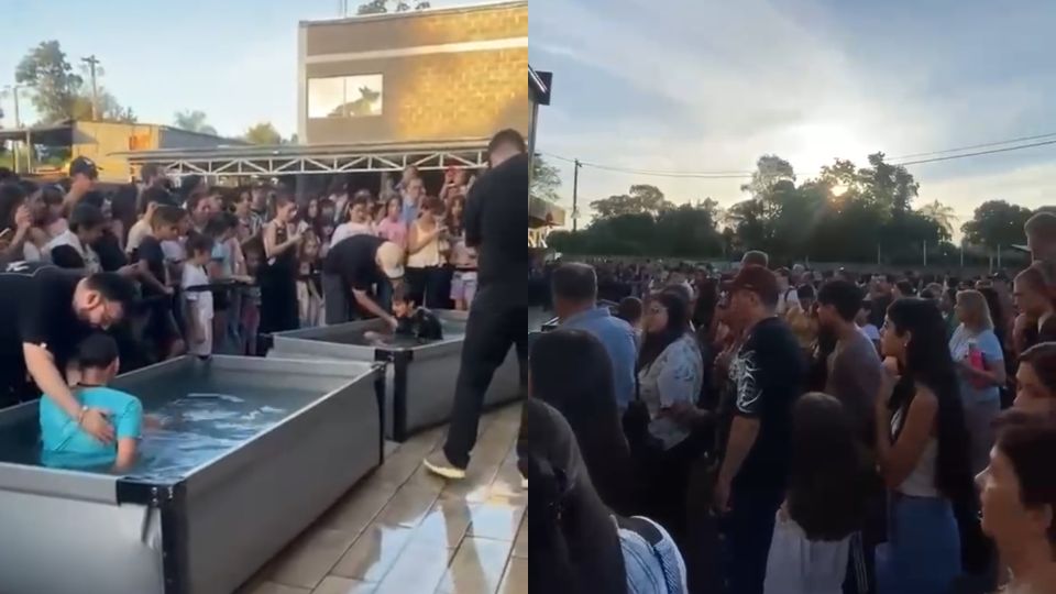 Una multitud asiste al bautismo de más de 200 personas que recibieron a Jesús en Eldorado